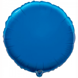 23cm Round Blue Foil Balloon