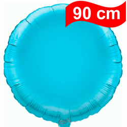 90cm Round Baby Blue Foil Balloon