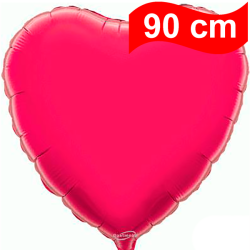 90cm Heart Fuchsia Foil Balloon