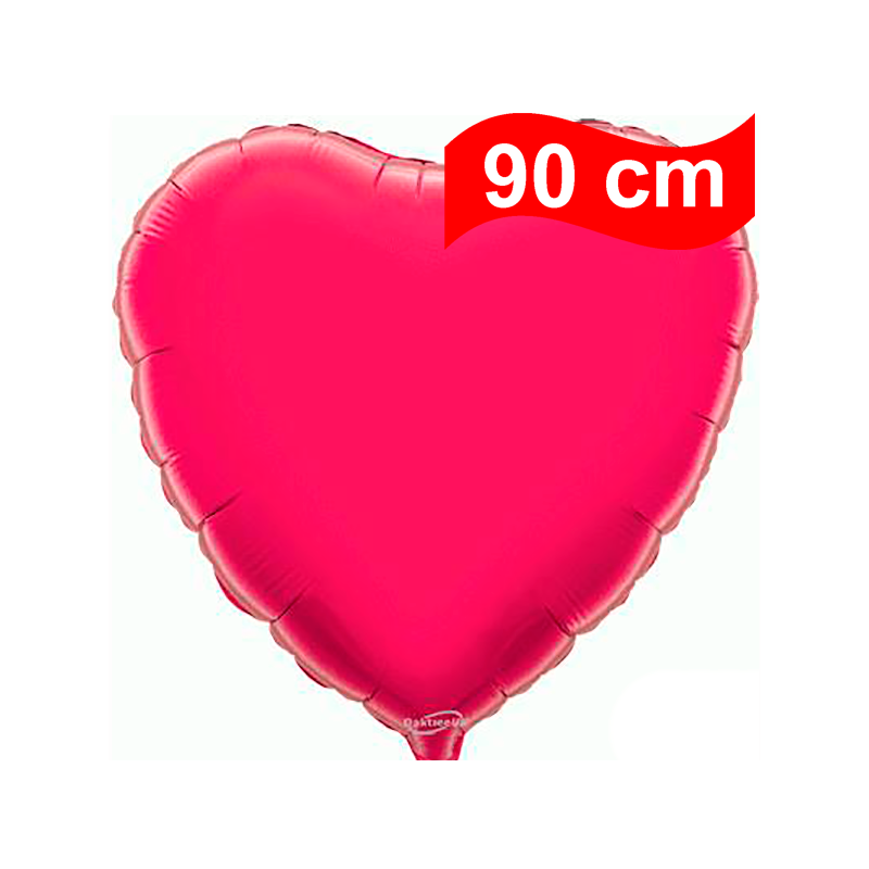 90cm Heart Fuchsia Foil Balloon