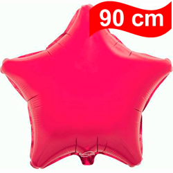 90cm Star Fuchsia Foil Balloon