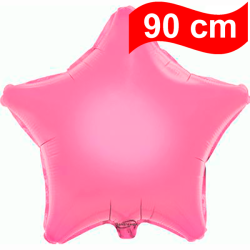 Balão Estrela de 90cm Rosa Bebé