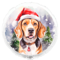 Balão de 45cm Beagle de Natal