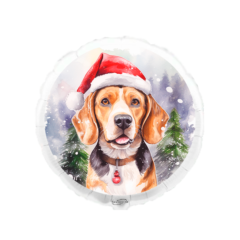 Globo Beagle Navideño 45cm