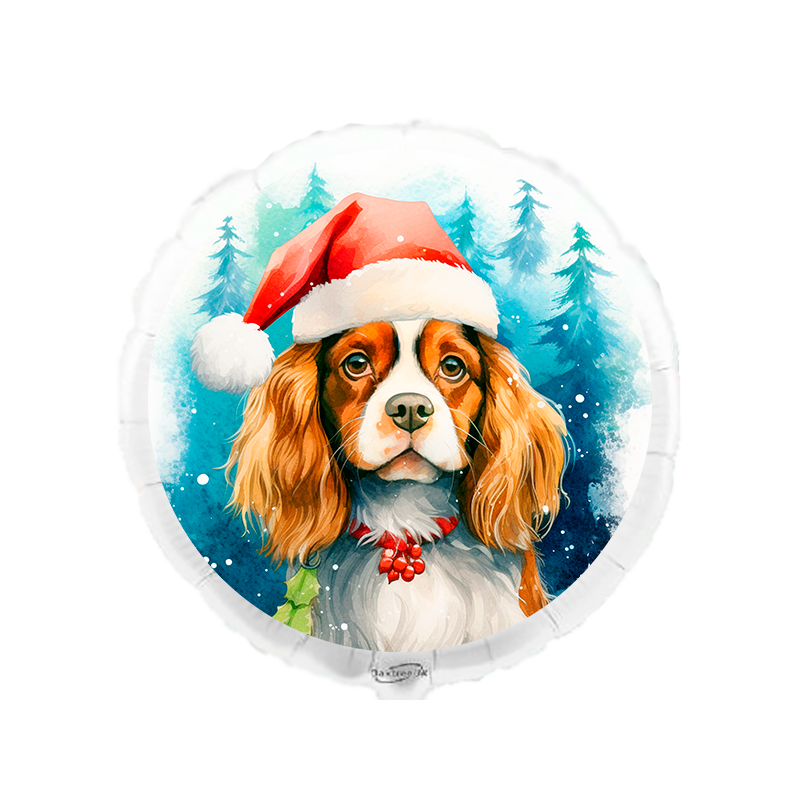 Globo navideño King Charles Spaniel de 45 cm