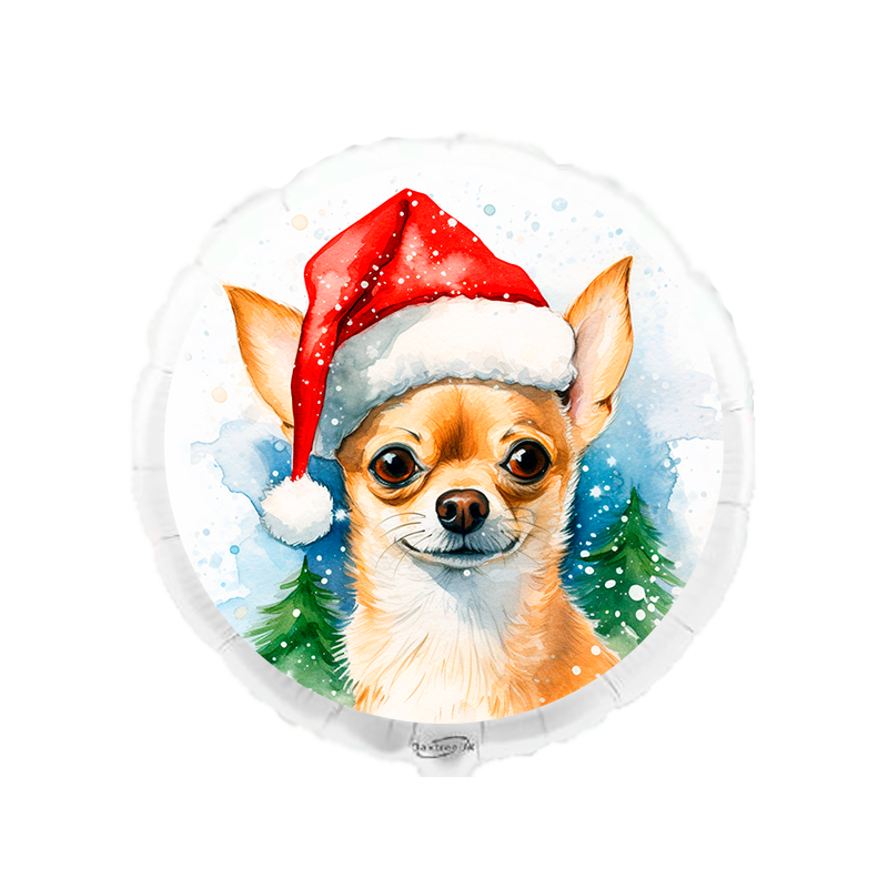 Balão de 45cm Chihuahua de Natal