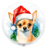 Globo navideño Chihuahua de 45 cm