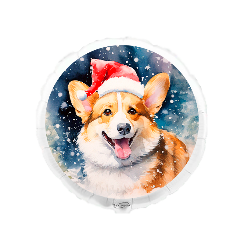 45cm Christmas Corgi balloon