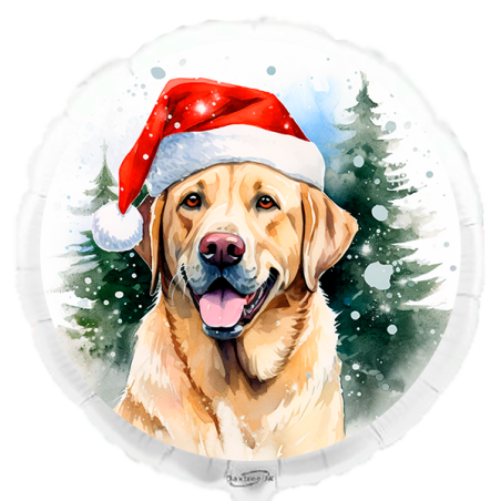 45cm Christmas Labrador balloon