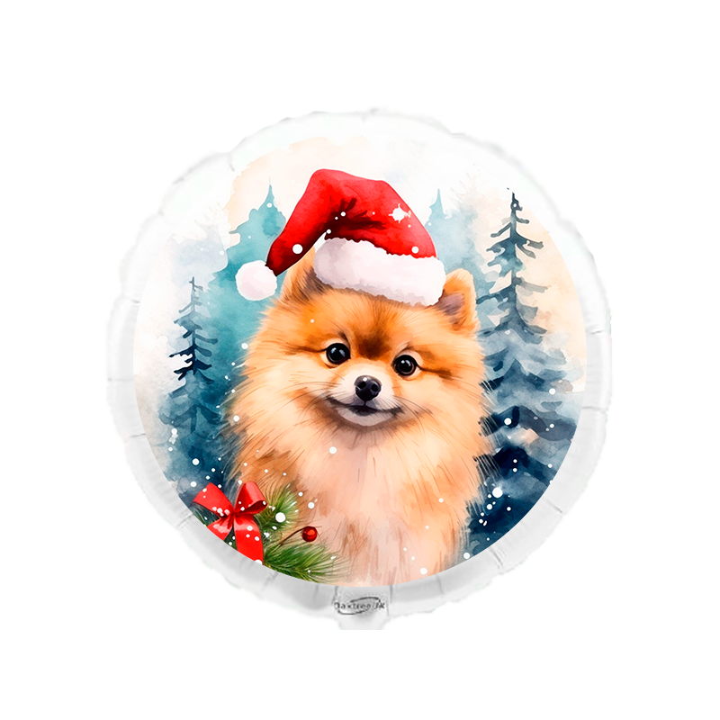 45cm Christmas Pomeranian balloon
