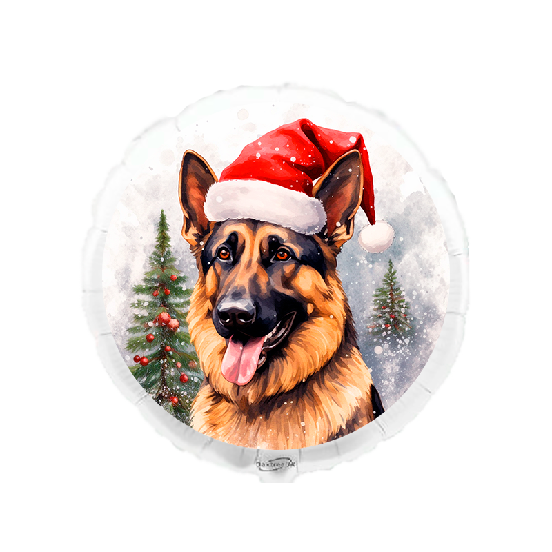 45cm Christmas German Shepherd Balloon