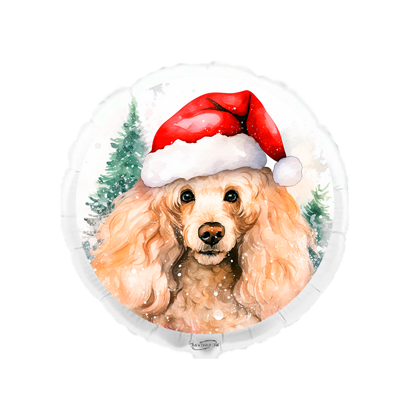 Balão de 45cm Poodle de Natal