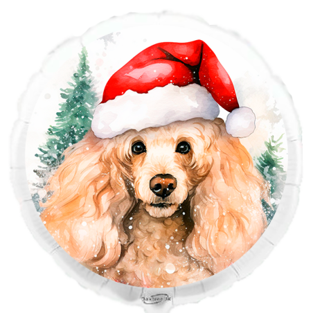 Balão de 45cm Poodle de Natal