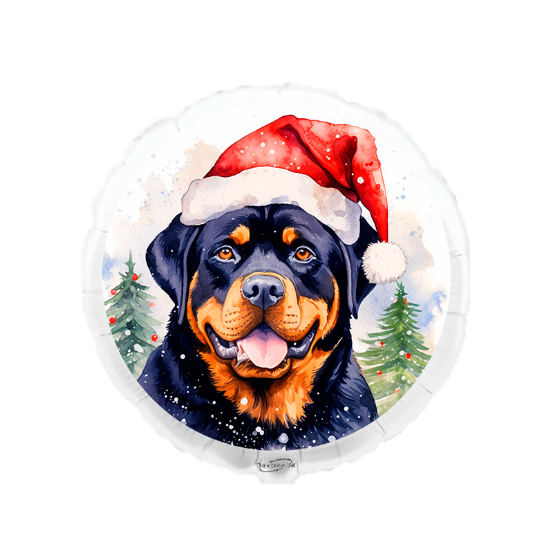 Globo navideño Rottweiler de 45 cm