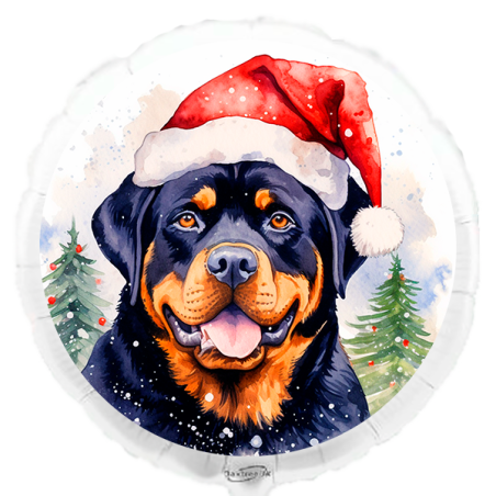 Globo navideño Rottweiler de 45 cm