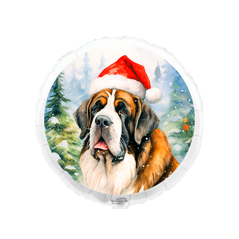 45cm Christmas Saint Bernard Balloon