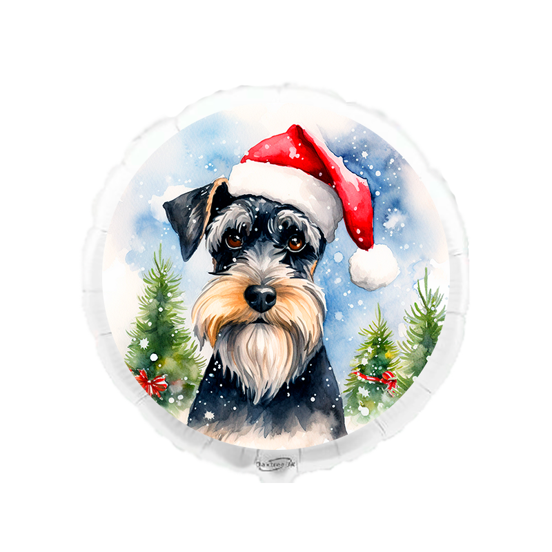 Globo navideño Schnauzer de 45 cm