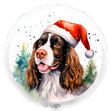 45cm Christmas Springer Spaniel Balloon