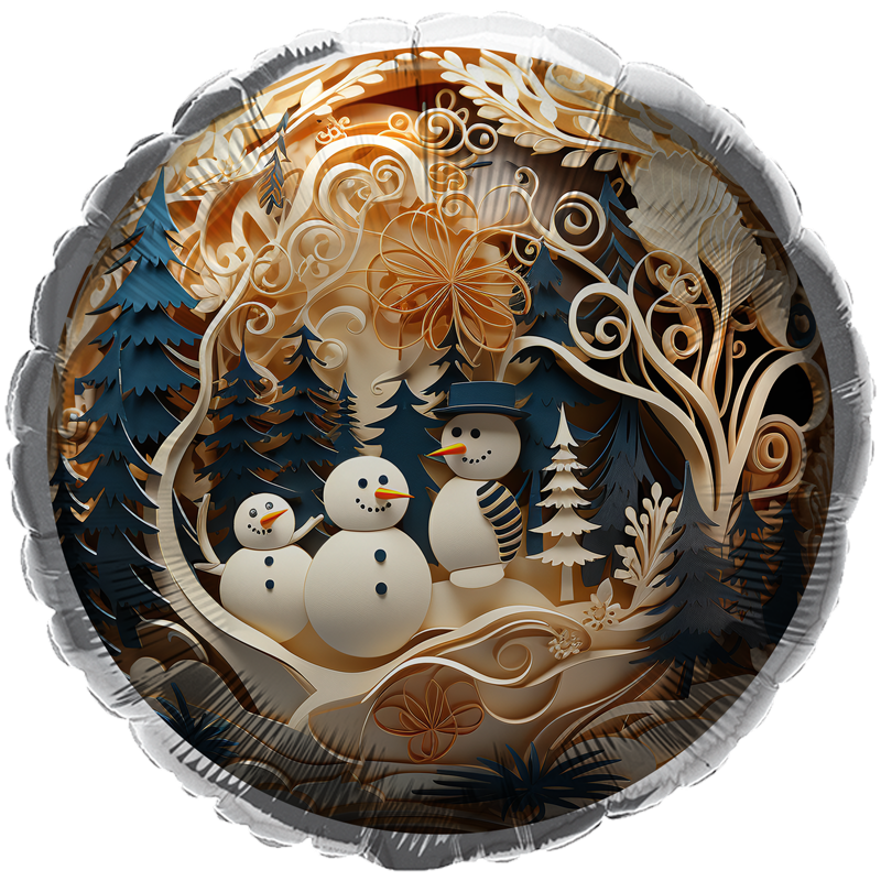 Balão Bonecos de Neve de 45cm