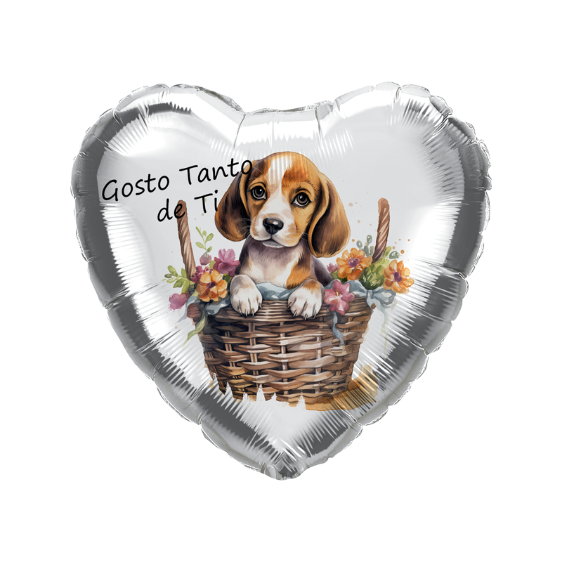45cm Beagle Gosto de Ti Balloon
