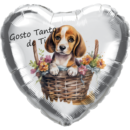 45cm Beagle Gosto de Ti Balloon