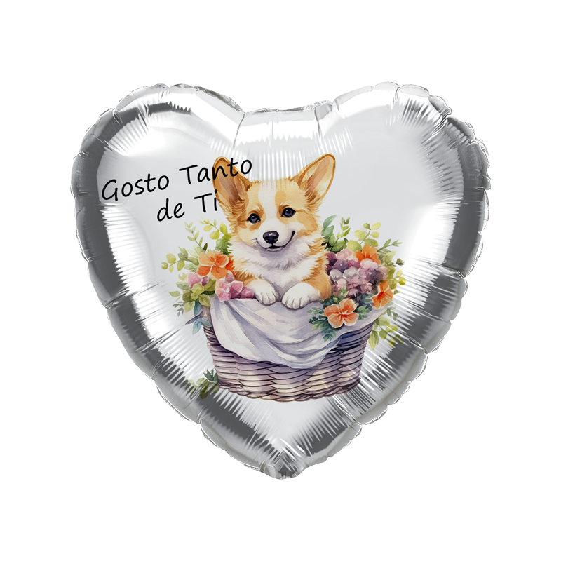 45cm Corgi Gosto de Ti Balloon