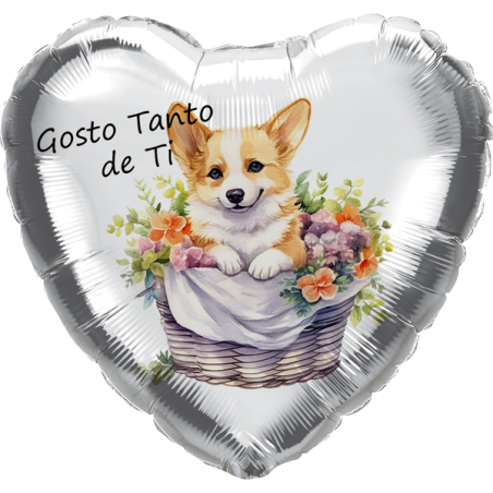 45cm Corgi Gosto de Ti Balloon