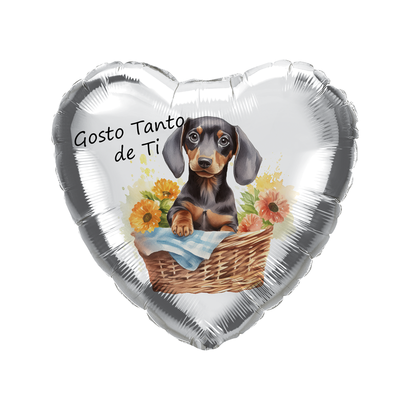 45cm Dachshund Gosto de Ti Balloon