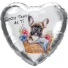 Globo de 45cm Gosto de Ti Bulldog Francés