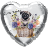 Balão de 45cm Pug Gosto de Ti