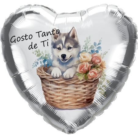 Globo de 45cm Gosto de Ti Husky