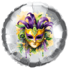 Juego de 5 globos foil Carnaval de 45 cm.