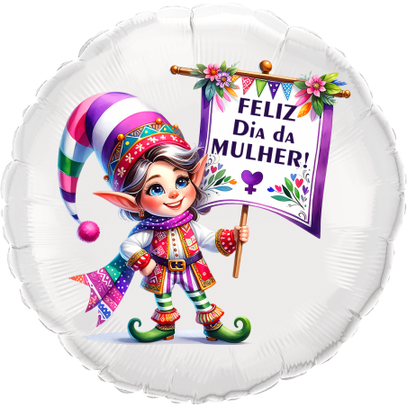 Globo foil 45cm Feliz dia de la mujer