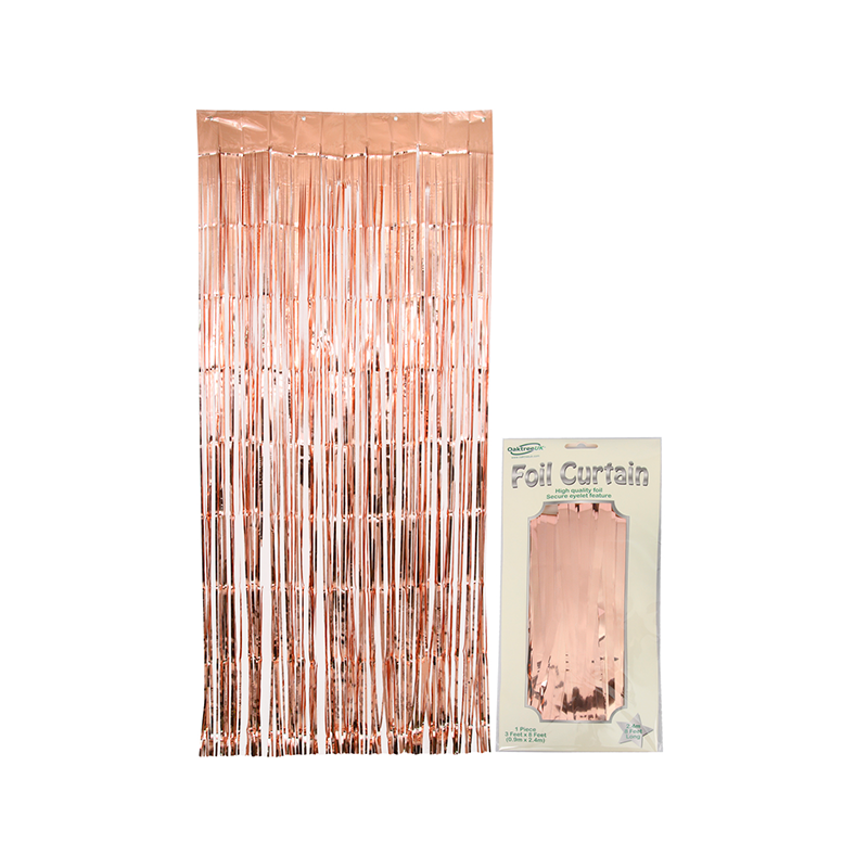 Cortina Foil Rosa Dourado