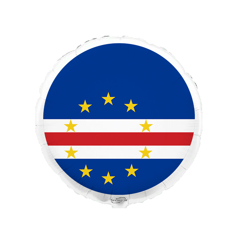 Balão de 45cm Bandeira de Cabo Verde Balão de 45cm Bandeira de Cabo Verde