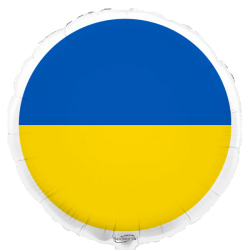 Globo con bandera de Ucrania de 45 cm