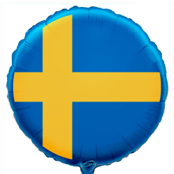 Globo con bandera de Suecia de 45 cm