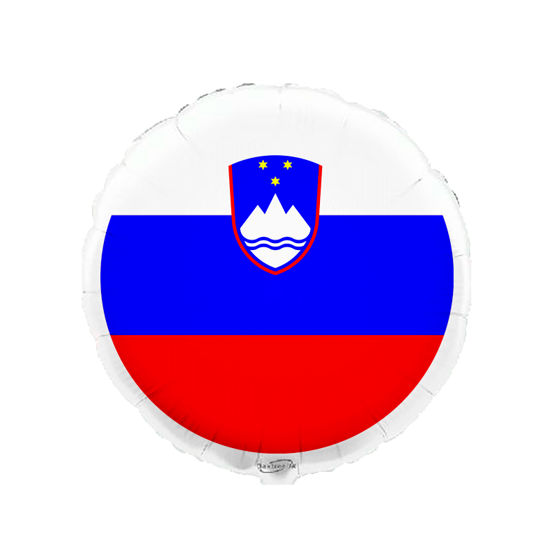 Globo con bandera de Eslovenia de 45 cm Globo con bandera de Eslovenia de 45 cm