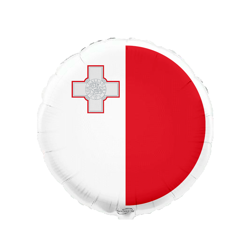 Globo con bandera de Malta de 45 cm Globo con bandera de Malta de 45 cm
