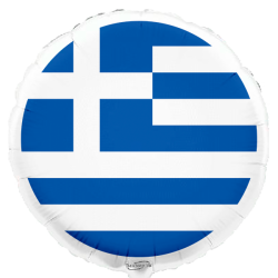 Globo con bandera de Grecia de 45 cm