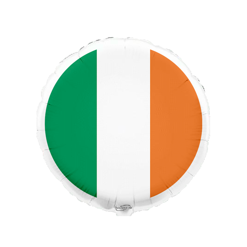 Globo con bandera de Irlanda de 45 cm Globo con bandera de Irlanda de 45 cm