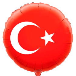 Globo con bandera de Turquía de 45 cm