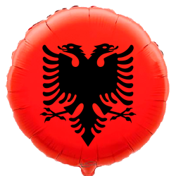 Globo con bandera de Albania de 45 cm