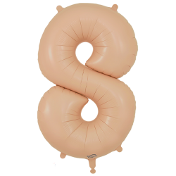86cm Blush Number 8 Balloon