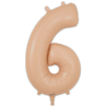 86cm Blush Number 6 Balloon
