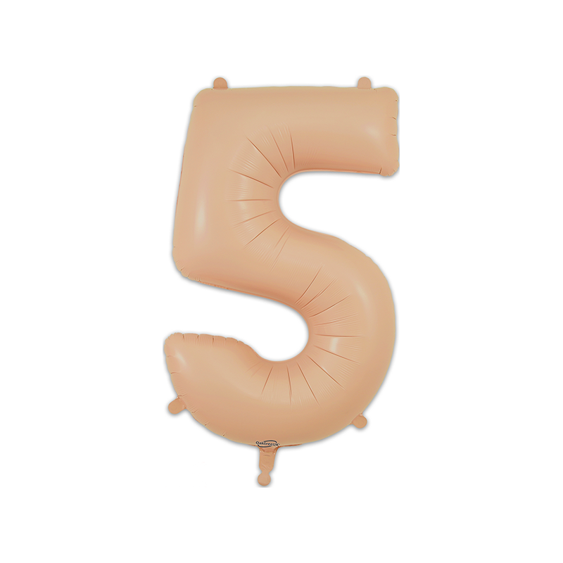 86cm Blush Number 5 Balloon