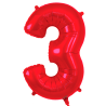 86cm Red Number 3 Balloon