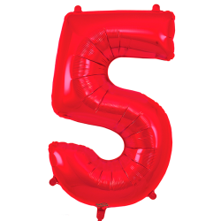 86cm Red Number 5 Balloon