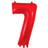 86cm Red Number 7 Balloon