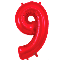 Número 9 de 86cm Vermelho